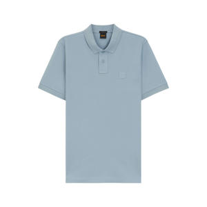 slim polo grijsblauw