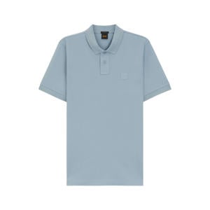 slim polo grijsblauw