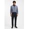 BOSS Sanderson-L-3 regular chino met linnen donkerblauw