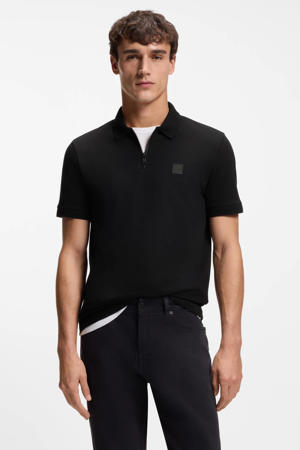 slim polo zwart