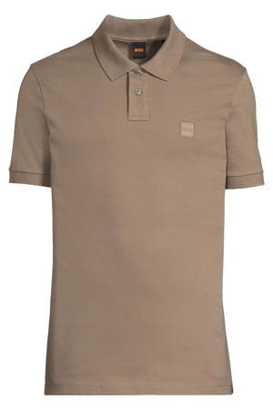 slim polo lichtbruin