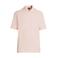BOSS regular polo met linnen lichtroze