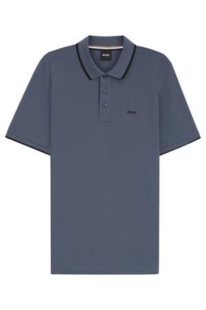 regular polo grijsblauw