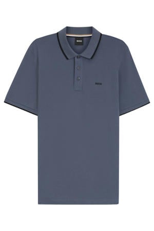 regular polo grijsblauw