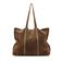 Manfield suede shopper met studs bruin