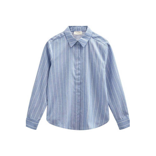 FREEQUENT blouse met krijtstreep blauw afbeelding