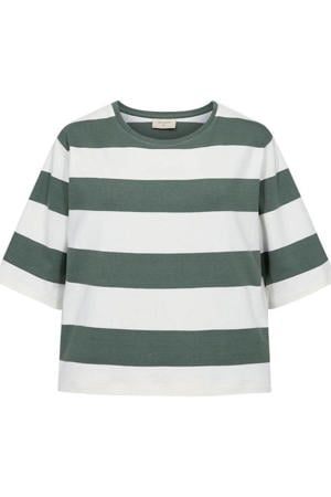 gestreepte T-shirt wit