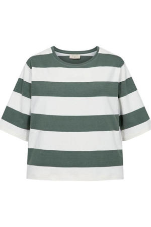 gestreepte T-shirt wit
