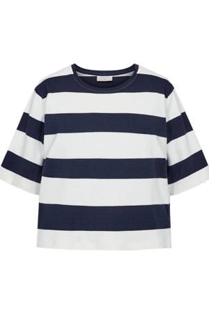 gestreepte T-shirt wit