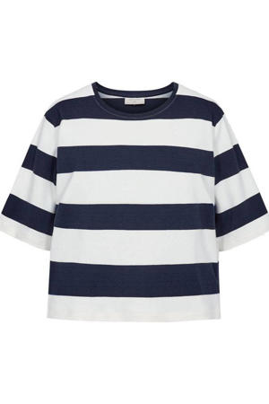 gestreepte T-shirt wit
