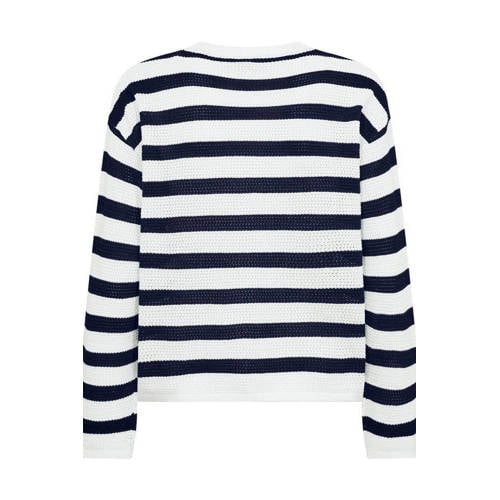 FREEQUENT gestreepte pullover wit gebreid afbeelding