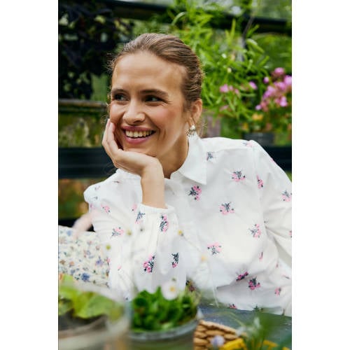 FREEQUENT gebloemde blouse wit afbeelding