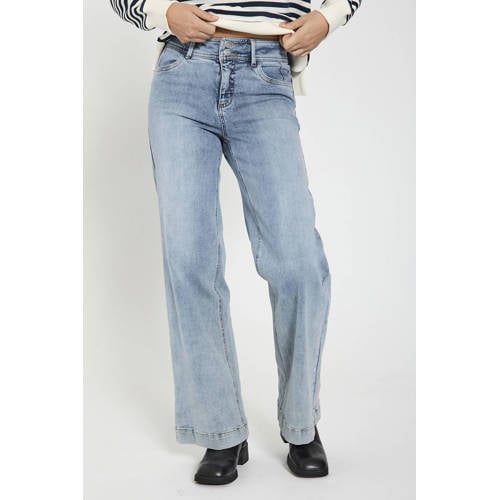 FREEQUENT wide leg jeans light blue denim afbeelding