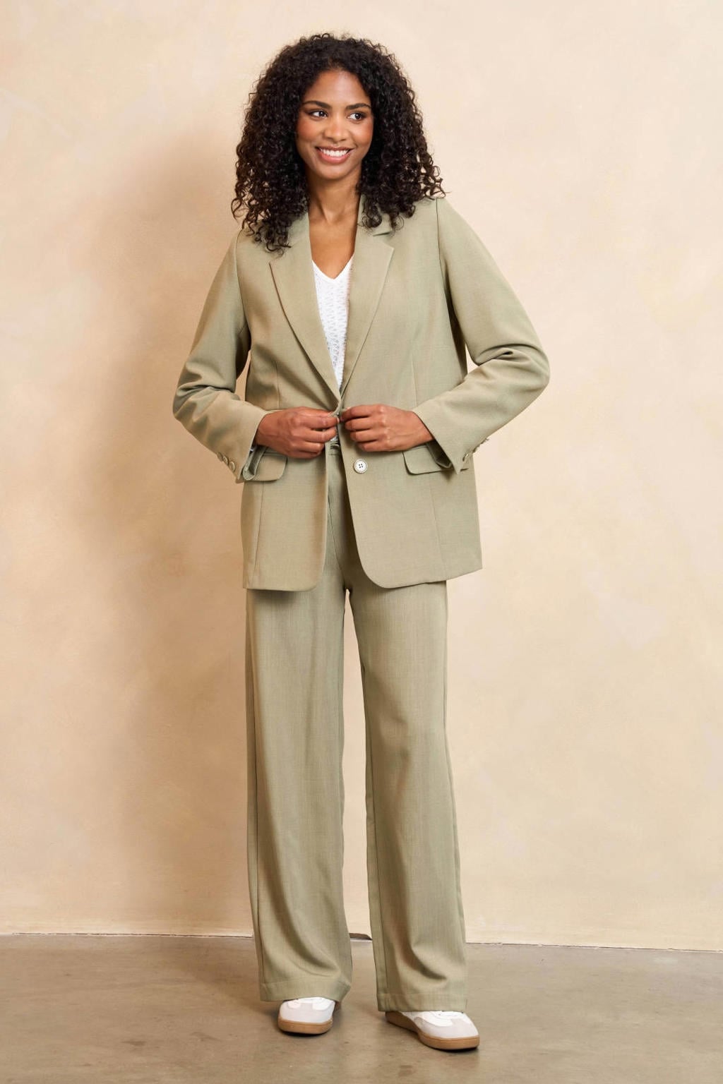 Lofty Manner regular blazer lichtgroen