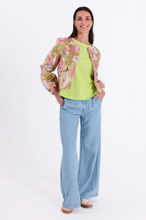 jasje met lurex blauw