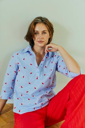 blouse lichtblauw