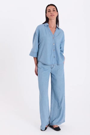 blouse light blue denim