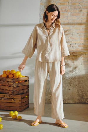 linnen blouse - zand