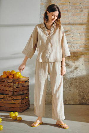 linnen blouse - zand
