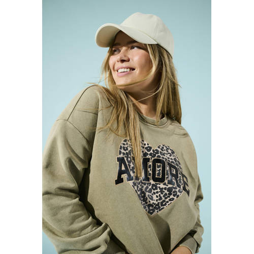 ONLY CARMAKOMA sweater lichtgroen afbeelding