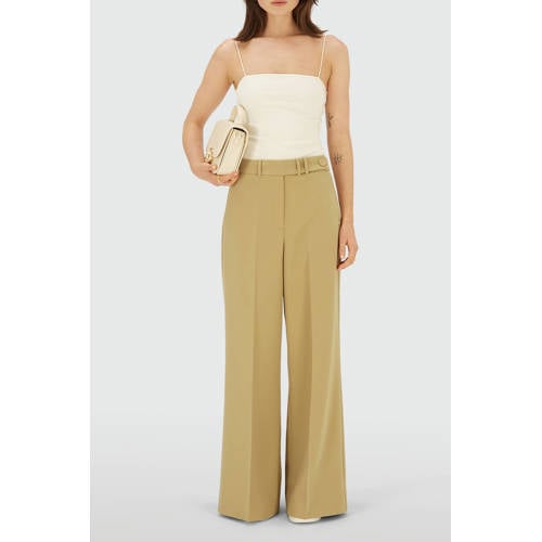 JOSH V straight high waist chino lichtgroen afbeelding