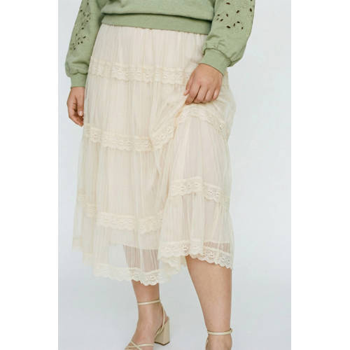VERO MODA CURVE A-lijn rok beige afbeelding