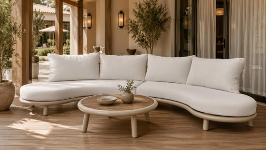 beige hoek loungesets