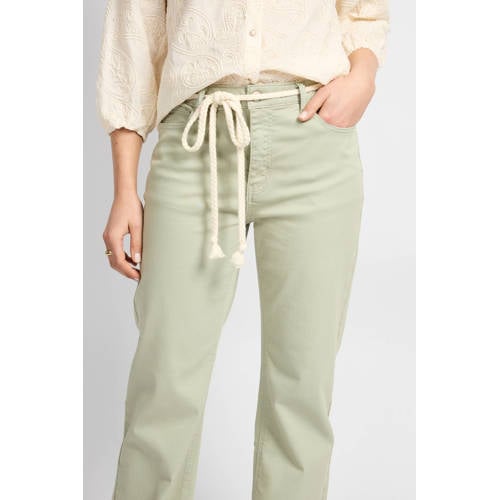 CS the Label bootcut regular waist cropped broek mintgroen afbeelding