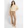 CS the Label bootcut regular waist cropped broek taupe