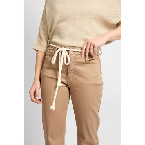 CS the Label bootcut regular waist cropped broek taupe afbeelding