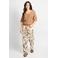 CS the Label regular waist casual broek met paisley print bruin