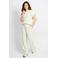 CS the Label straight regular waist broek mintgroen met lurex