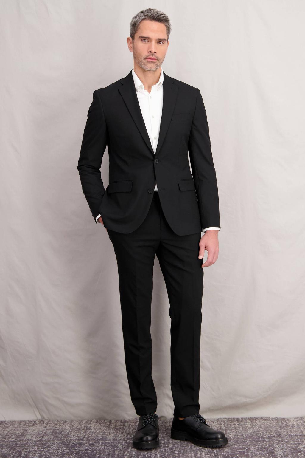 LERROS slim pantalon met wol