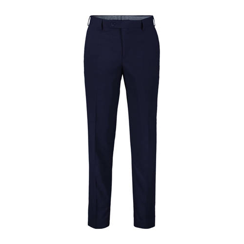 LERROS slim pantalon met wol donkerblauw afbeelding