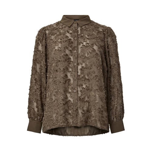 PIECES Curve blouse taupe afbeelding