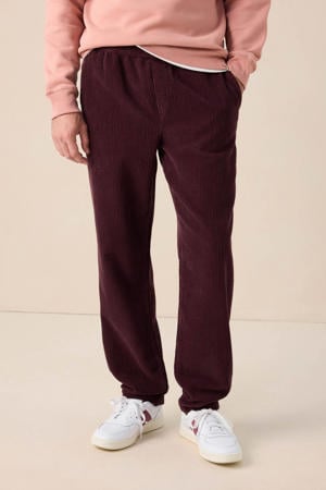 corduroy regular casual broek donkerbruin
