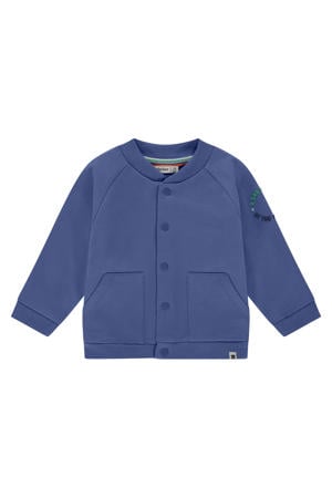 sweatvest met backprint donkerblauw