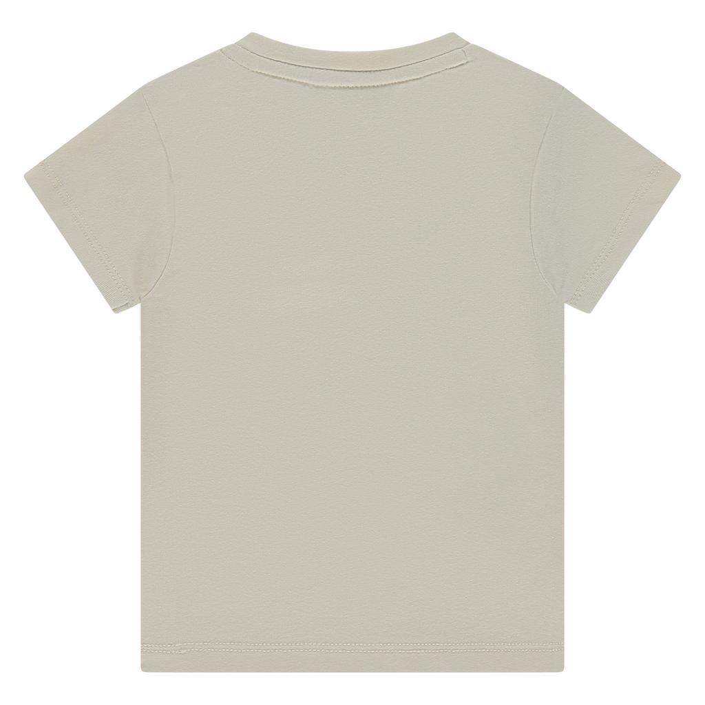 Ecru jongens Babyface T-shirt van katoen met printopdruk, korte mouwen en ronde hals