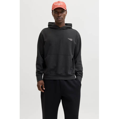 JACK & JONES hoodie met backprint zwart afbeelding
