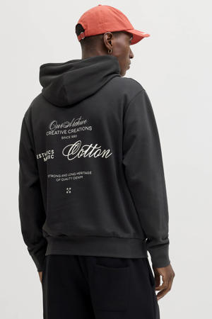 hoodie met backprint zwart
