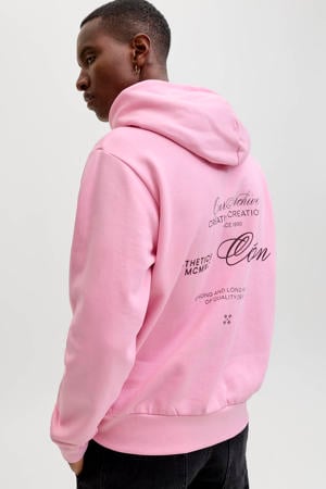 hoodie met backprint roze