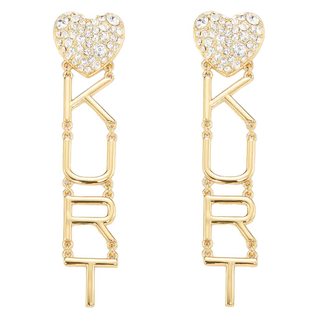 Kurt Geiger oorbellen Kurt Heart Linears goudkleurig