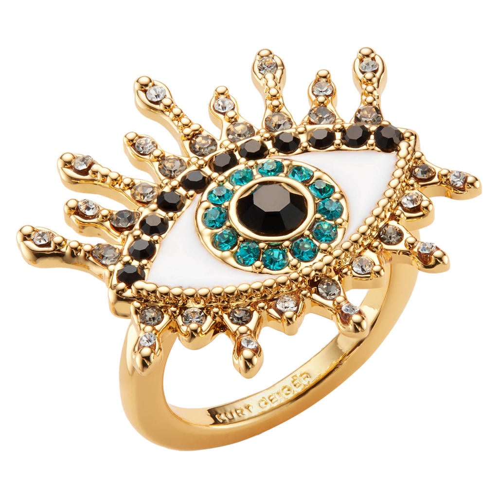 Kurt Geiger ring Eye Cocktail goudkleurig