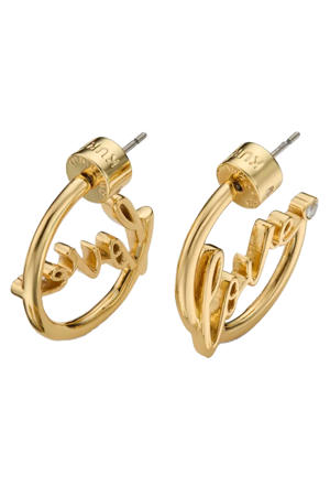 oorbellen Love Hoops goudkleurig