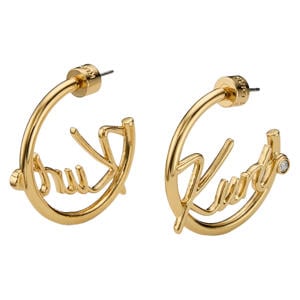 oorbellen Kurt Script Hoop goudkleurig