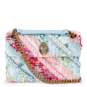 crossbody tas Kensington met pailletten blauw/roze