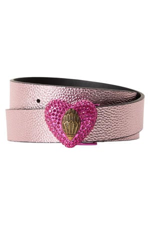 leren riem Eagle Heart lichtroze