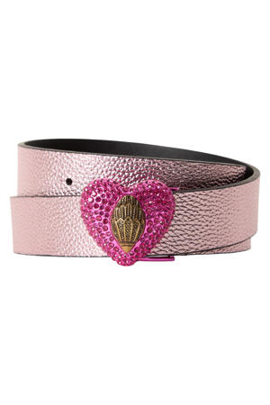 leren riem Eagle Heart lichtroze