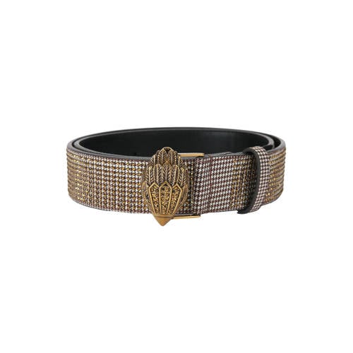 Kurt Geiger riem Kensington met studs en pied-de-poule print beige afbeelding
