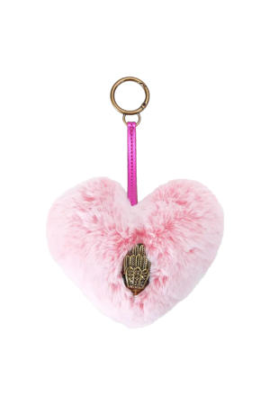 sleutelhanger Heart Fur Charm roze